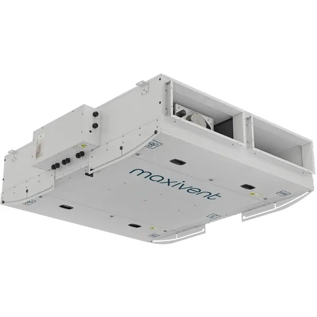 Unidad de tratamiento de aire de techo Maxivent recuperación de calor con intercambiador de contracorriente 2000 m³/h horizontal derecha - M4020