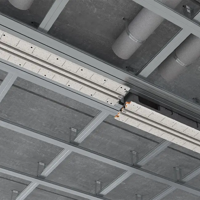 Difusor de ranura Ergovent sin marco 1050 mm con diámetro de conexión 125 mm - climatización - 2 ranuras