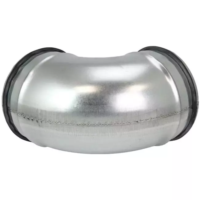 Codo helicoidal corto y redondo 90º Ø 100 mm para tubos helicoidales