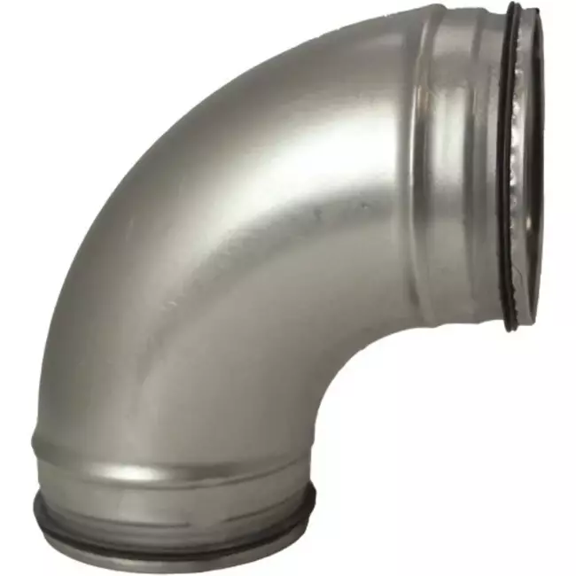 Codo helicoidal redondo 90º Ø 150 mm para tubos helicoidales