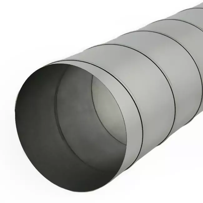 Tubo helicoidal Ø 125mm longitud 1,5 metros - Galvanizado - a medida RAL7035