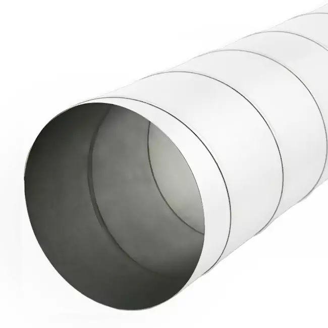 Tubo helicoidal Ø 150mm longitud 1,5 metros - Galvanizado - a medida RAL9010
