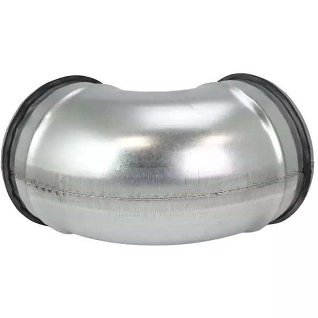 Codo helicoidal corto y redondo 90º Ø 80 mm para tubos helicoidales