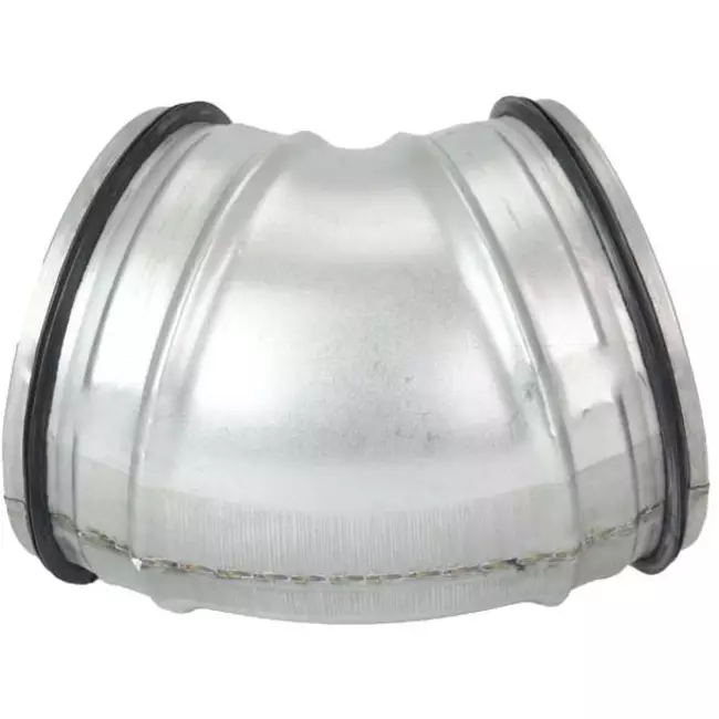 Codo helicoidal corto y redondo 45º Ø 100 mm para tubos helicoidales