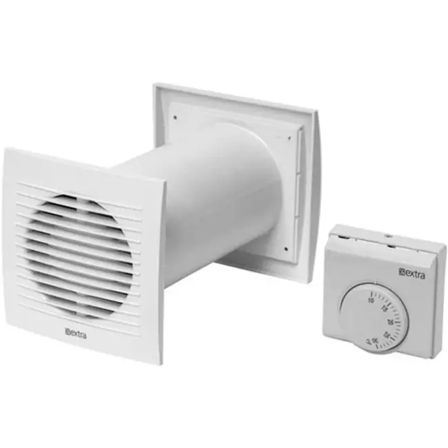 Ventilador Ø 103 mm blanco con termostato - SPKT100
