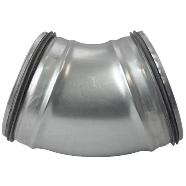 Codo helicoidal redondo 45º Ø 125 mm para tubos helicoidales