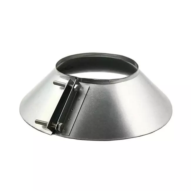 Collarín antilluvia para tubos helicoidales Ø 180 mm -Galvanizado
