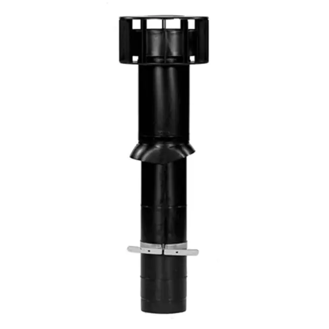 Campana de ventilación Ubbink Multivent Ø 166 mm negra 400 m³/h - longitud 1100 mm