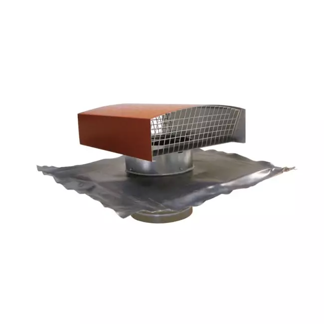 Campana de ventilación Econox CTM Ø 125 mm aluminio rojo con collar antipenetración