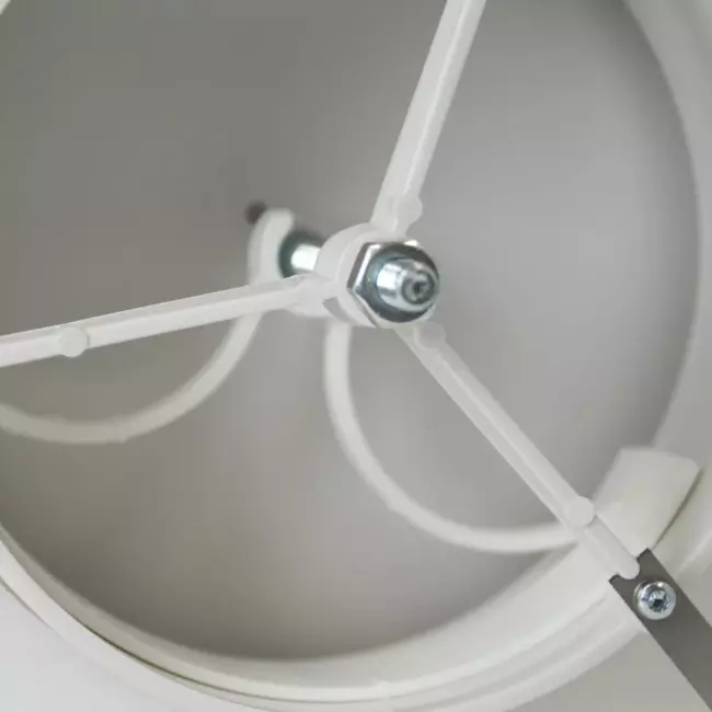 Válvula de suministro de ventilación de plástico 125 mm RAL 9003 con pinzas de sujeción - VST125