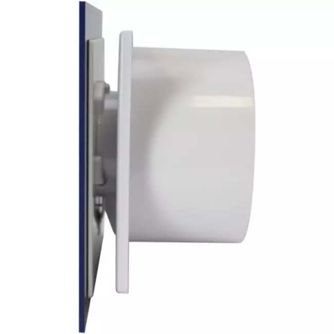 Air Roxy extractor de baño con diámetro de conexión 100 mm con temporizador y inicio retardado - frontal de plástico azul