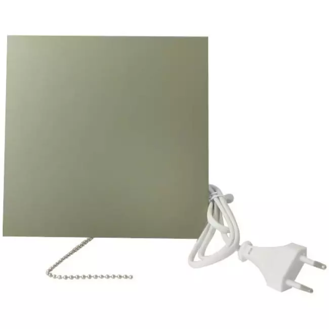 Extractor de baño Ø 125 mm con cable y enchufe - frontal de cristal oro satinado