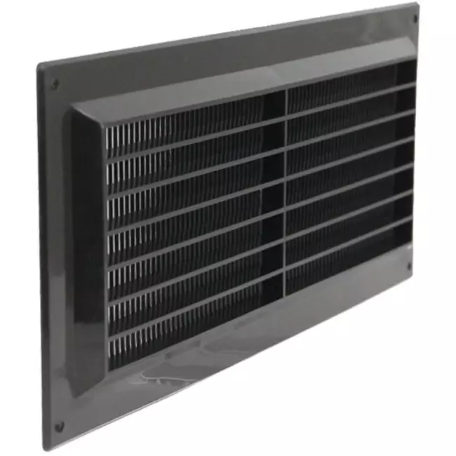 Rejilla de ventilación rectangular con rejilla 130x300 negra - VR1330M