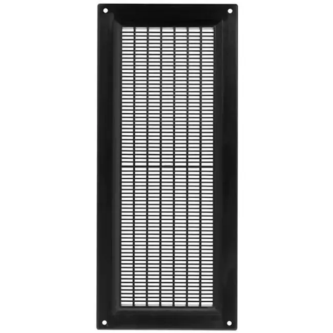 Rejilla de ventilación rectangular con rejilla 130x300 negra - VR1330M