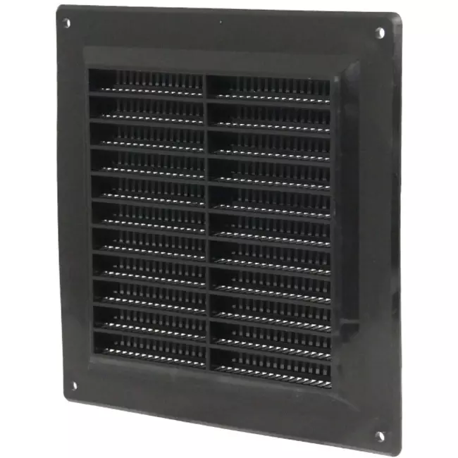 Rejilla de ventilación cuadrada 150x150 mm negro - VR1515M