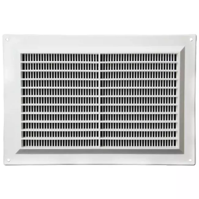 Rejilla de ventilación rectangular con rejilla 250x170 blanco - VR2517