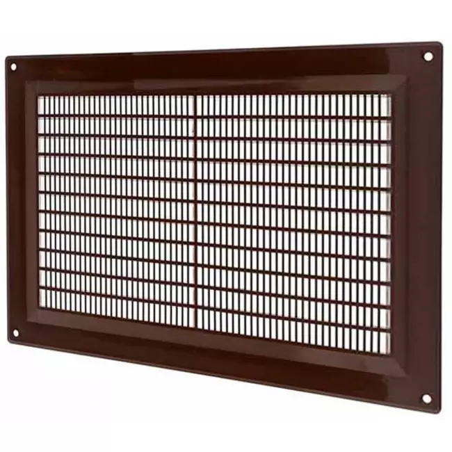 Rejilla de ventilación rectangular con rejilla 250x170 marrón - VR2517B