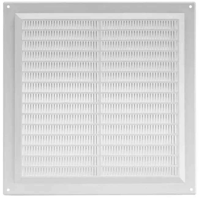 Rejilla de ventilación cuadrada con rejilla 250x250 blanco - VR2525