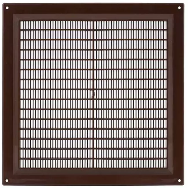 Rejilla de ventilación cuadrada con rejilla 250x250 mm marrón - VR2525B