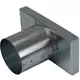 Tapa 170x80 mm con conexión de 80 mm de diámetro para conducto de humos