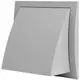 Rejilla de pared con válvula de no retorno 190x190 mm diámetro 125 mm gris - ND12FVP