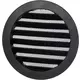 Rejilla de pared exterior de aluminio redonda Ø 100 mm - NEGRO