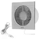 Extractor de baño Ø 100 mm plateado con interruptor de cuerda y enchufe - estándar EE100WPS