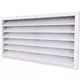 Rejilla exterior de aluminio 500x300 con aletas fijas - color mixto RAL 9003