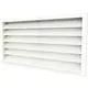 Rejilla exterior de aluminio 1000x600 con aletas fijas - color mixto RAL 9010