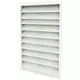 Rejilla exterior de aluminio 200x600 con aletas fijas - color mixto RAL 9010