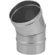 Tubo de estufa Ø 250 mm acero inoxidable pared simple curvatura 30º
