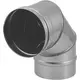 Tubo de estufa Ø 180 mm acero inoxidable pared simple curvatura 90º