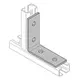 Ángulo 35/36 90 grados 4 agujeros (Ø10,5mm) galvanizados para carril de suspensión