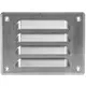 Rejilla de ventilación metálica cuadrada 140x105 mm aluminio - MR14105Al