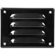 Rejilla de ventilación metálica cuadrada 140x105 mm negro - MR14105M - RAL9005