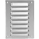 Rejilla de ventilación metálica cuadrada 140x190 mm acero inox. - MR1419i