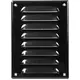 Rejilla de ventilación metálica cuadrada 140x190 mm negro - MR1419M - RAL9005