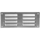 Rejilla de ventilación metálica cuadrada 260x105 mm aluminio - MR26105Al
