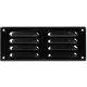 Rejilla de ventilación metálica cuadrada 260x105 mm negro - MR26105M - RAL9005