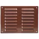 Rejilla de ventilación metálica cuadrada 260x190 mm marrón - MR2619B