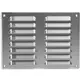 Rejilla de ventilación metálica cuadrada 260x190 mm acero inox. - MR2619i