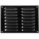 Rejilla de ventilación metálica cuadrada 260x190 mm negro - MR2619M - RAL9005