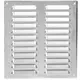 Rejilla de ventilación metálica cuadrada 260x280 mm aluminio - MR2628Al