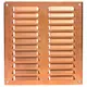 Rejilla de ventilación metálica cuadrada 260x280 mm cobre - MR2628Cu