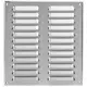 Rejilla de ventilación metálica cuadrada 260x280 mm acero inox. - MR2628i