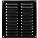 Rejilla de ventilación metálica cuadrada 260x280 mm negro - MR2628M - RAL9005