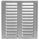 Rejilla de ventilación metálica cuadrada 260x280 mm zinc - MR2628Zn