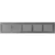 Ranura metálica rectangular 500x100 zinc - MR5010ZN