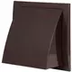 Rejilla de pared con válvula de no retorno 190x190 mm diámetro 125 mm marrón - ND12FVB