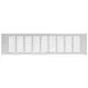 Rejilla de zócalo de aluminio - plata L=400 mm x H=100 mm - RA1040S